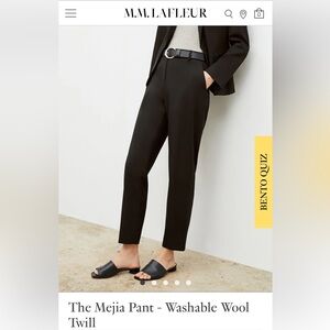 MM. LAFLEUR Meija Pant - Light Twill Black Trousers